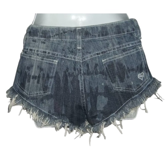 Carmar Shorts LF Bleached Short Festival ALT e-girl Grunge Booty Cut Off Dukes - Picture 8 of 16